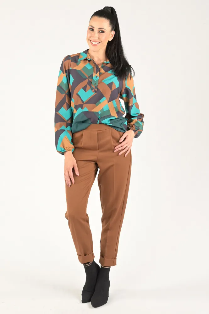GEISHA BROEK COGNAC  