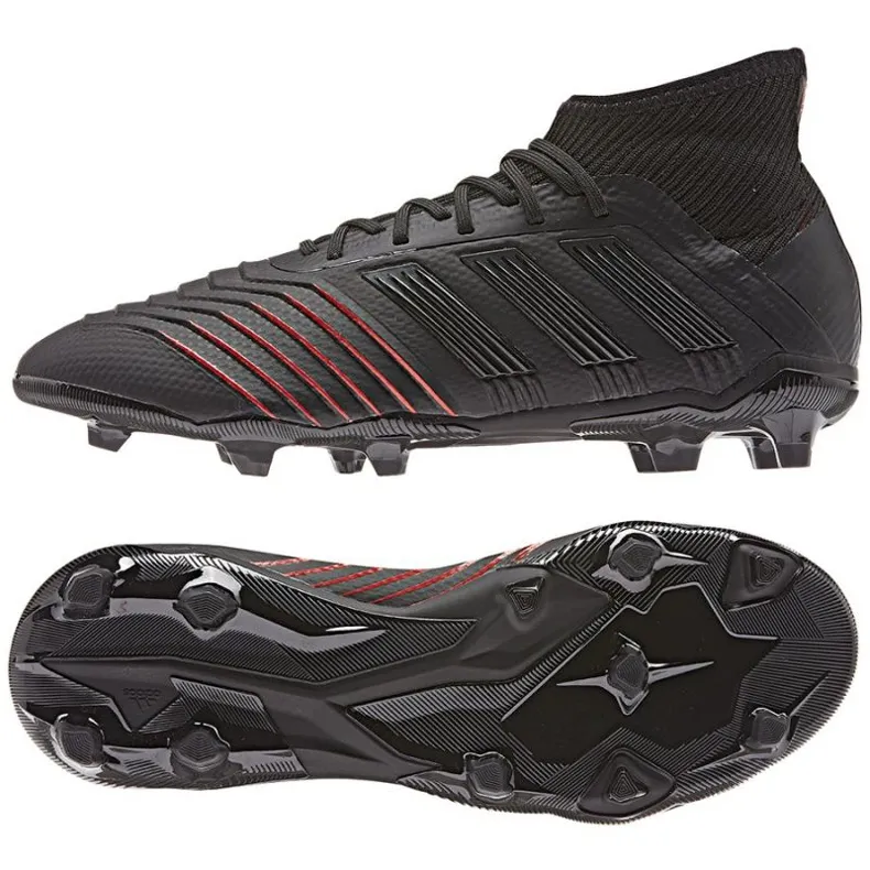 Adidas Predator 19.1 FG Jr D97997 voetbalschoenen zwart
