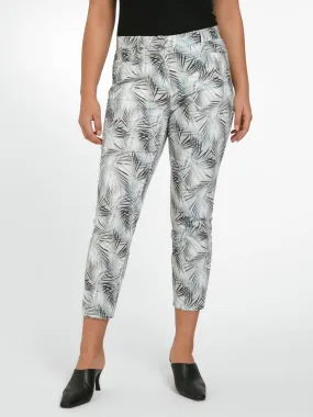 Anna Aura 7/8-broek met bladmotieven