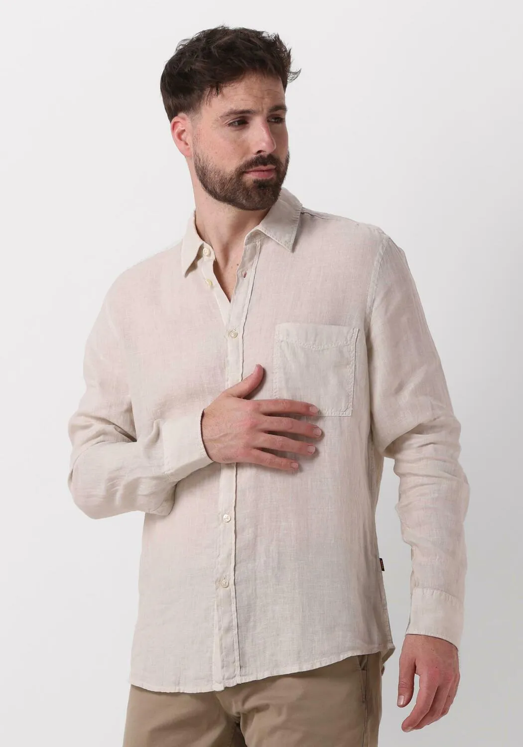 beige boss casual overhemd relegant_6