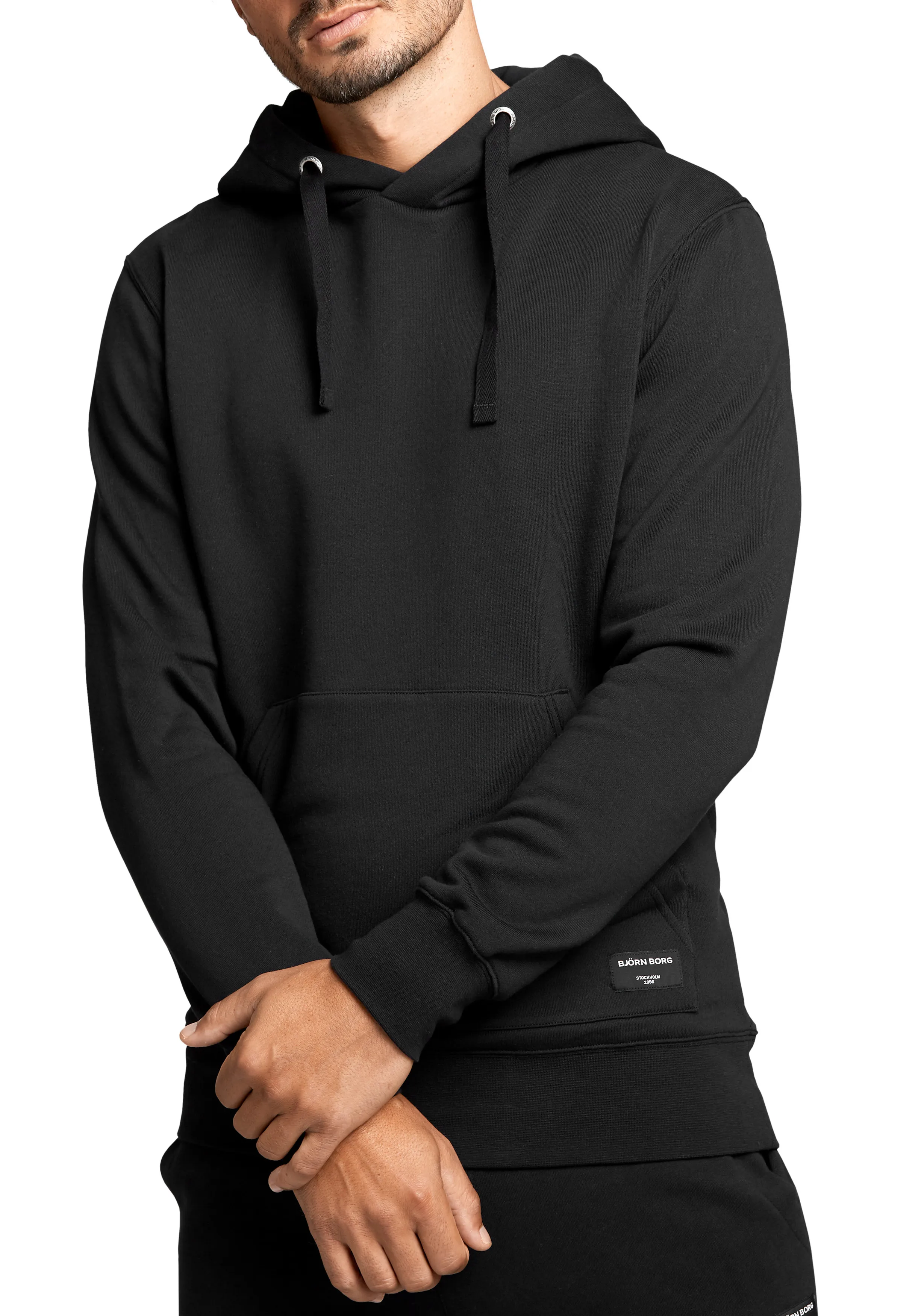 Bjorn Borg hoodie sweatshirt, heren trui met capuchon dik, zwart