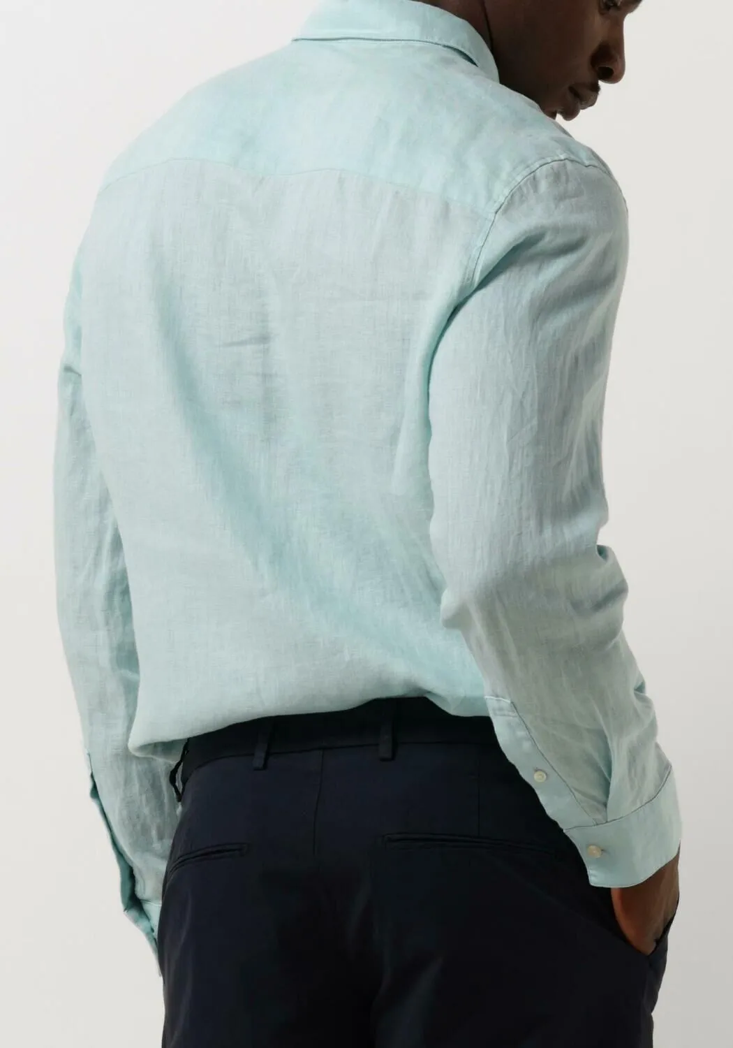blauwe drykorn casual overhemd ramis