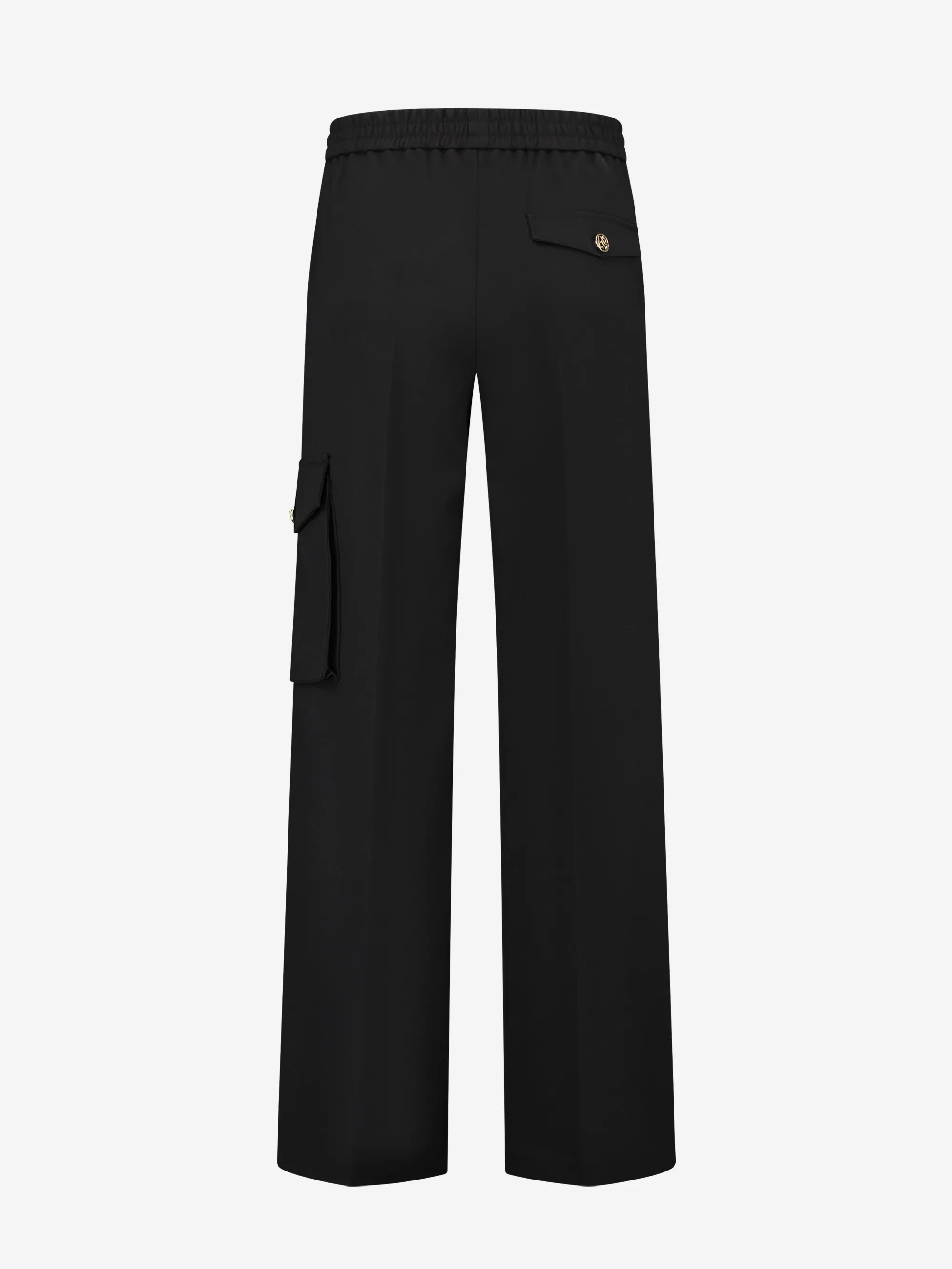 Broek met rechte pijpen en klapzakken
