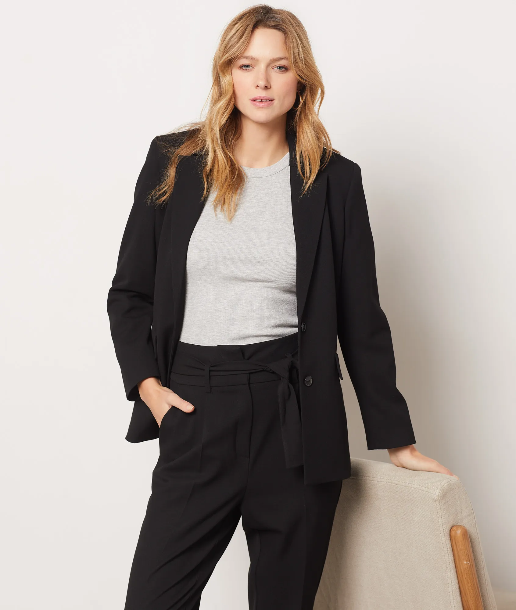Broek met rechte snit STEPHANIE NOIR 