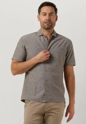 bruine anerkjendt casual overhemd akleon s/s cot/linen shirt