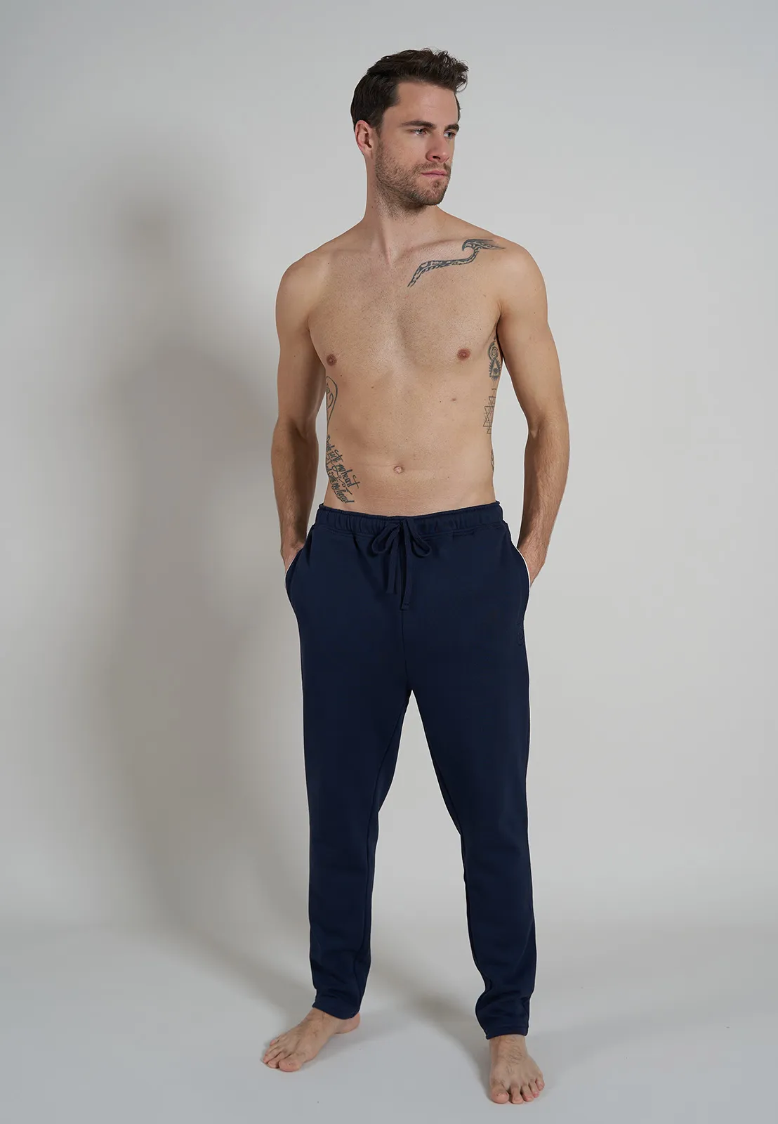 BUGATTI HEREN PYJAMA OF LOUNGEBROEK, DONKERBLAUW