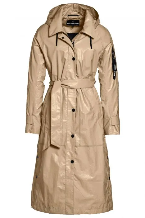 Creenstone glanzende trenchcoat