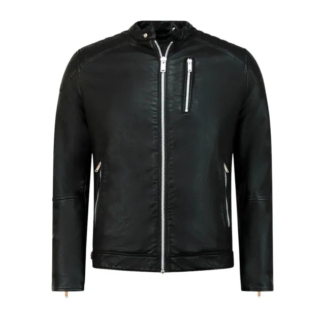 Enos Nep leren jas motor jack