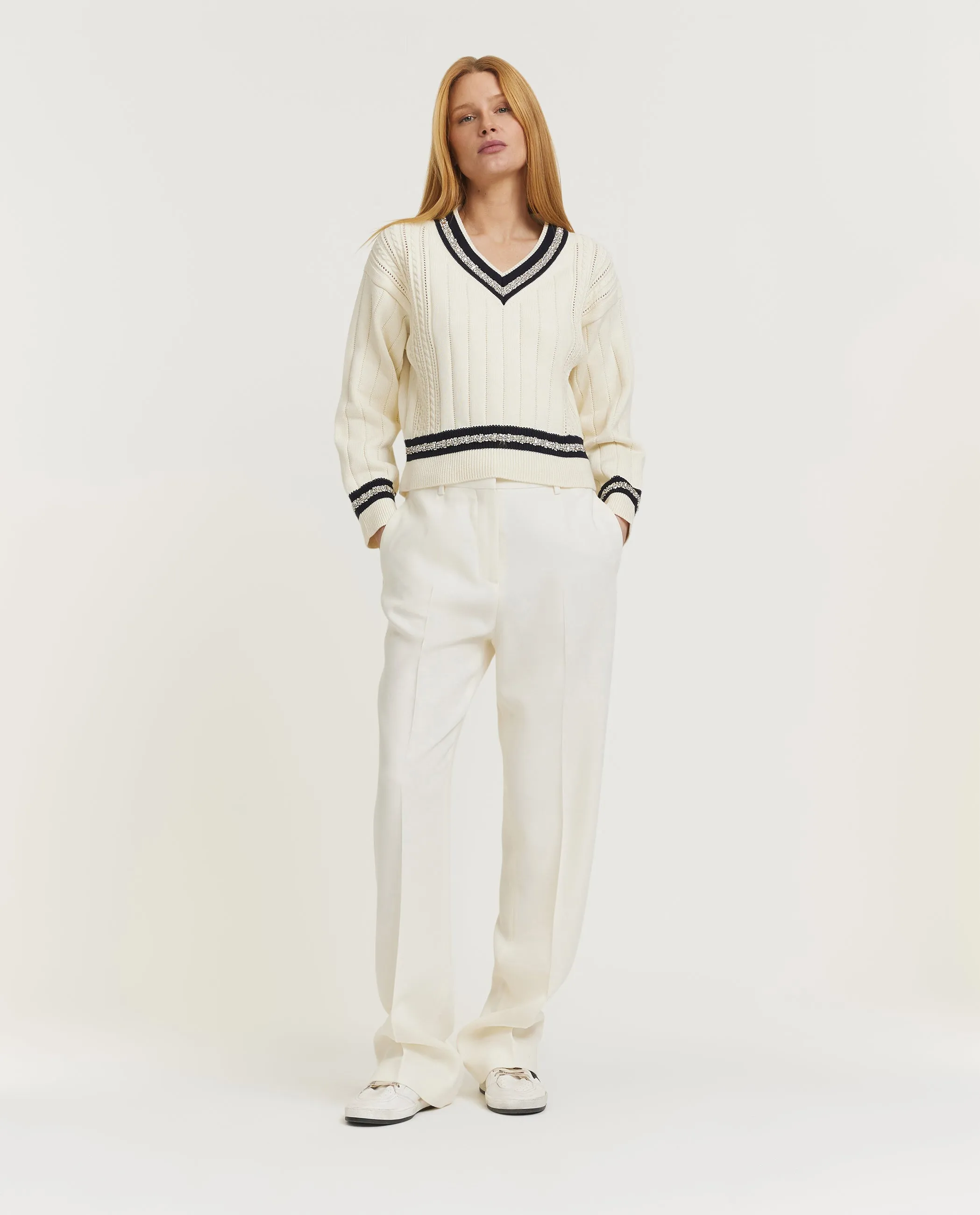 GOLDEN GOOSE RECHTE WOLMIX BROEK
