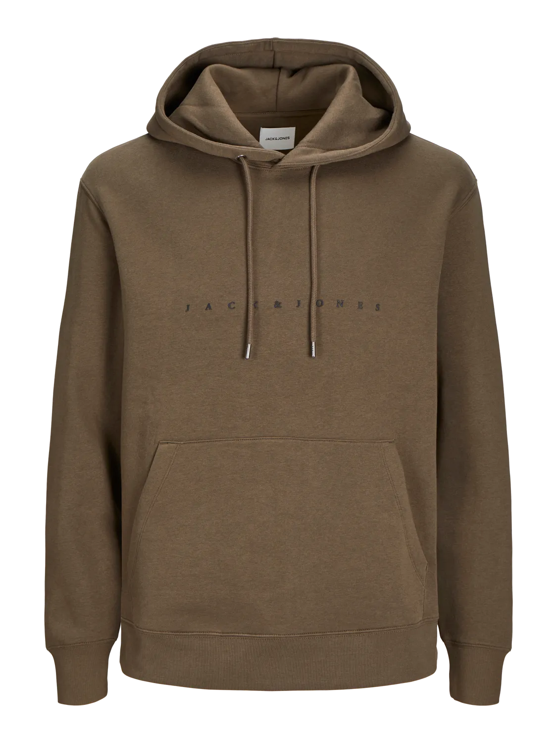 JACK & JONES Star jj sweat hood regular fit, heren hoodie katoenmengsel met capuchon, kaki