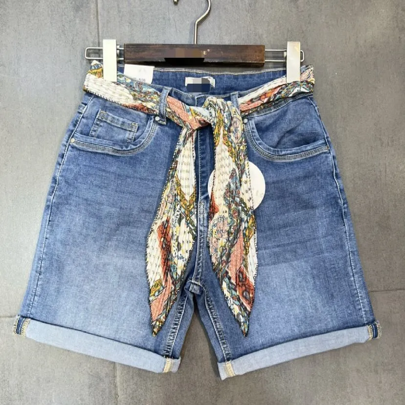 Korte Spijkerbroek 459 Met sjaaltje Jeans