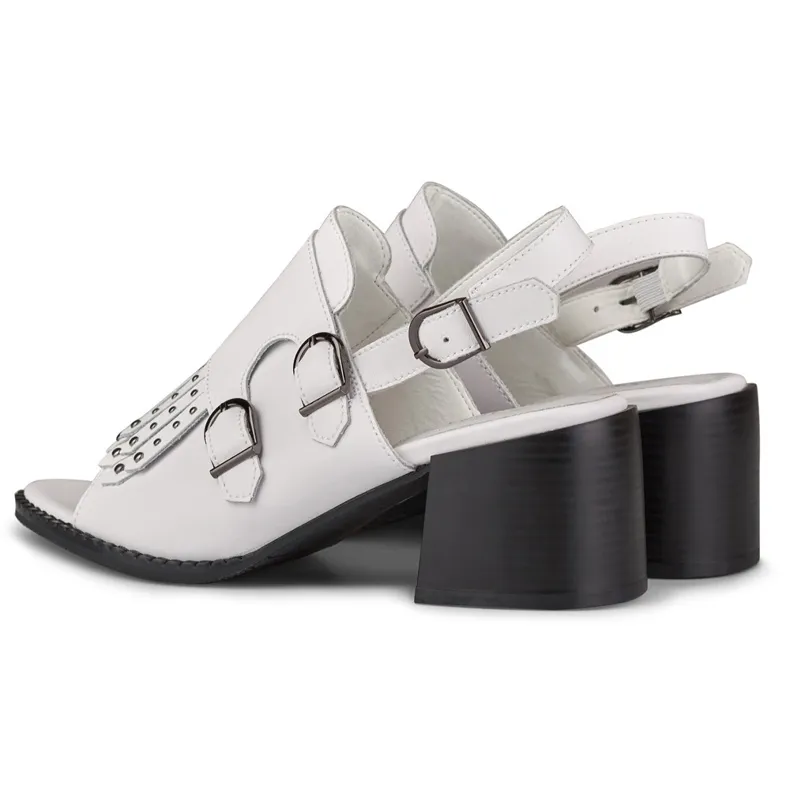 La.Fi Witte sandalen met studs