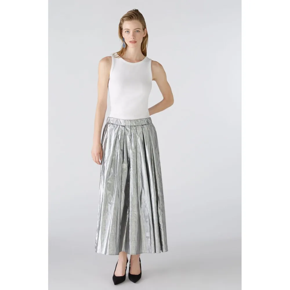 Lange metallic rok van Oui 