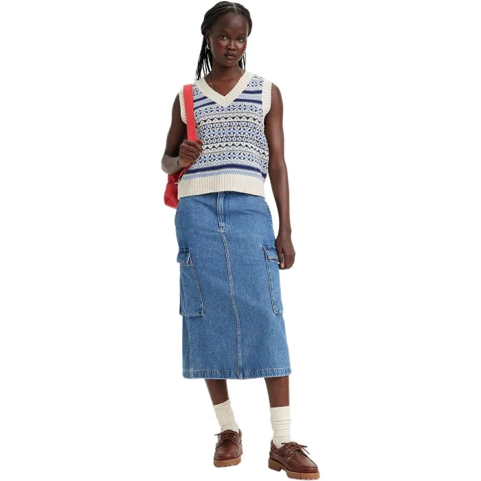 Levi's lange rok Blauw