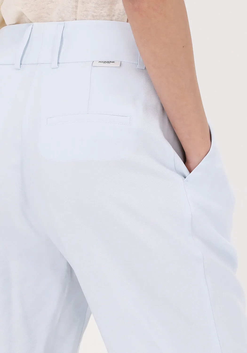 lichtblauwe penn & ink wijde broek s22t776ltd 11133