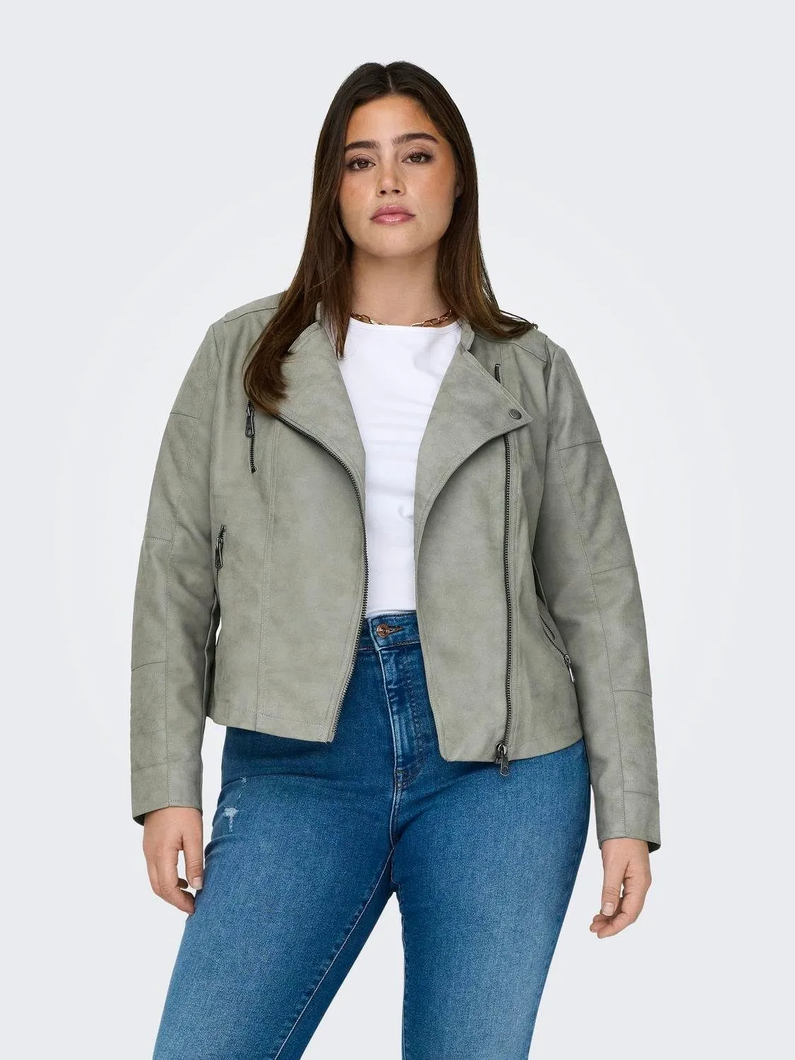 ONLY CARMAKOMA Imitatieleren jack CARAVANA FAUX LEATHER BIKER OTW