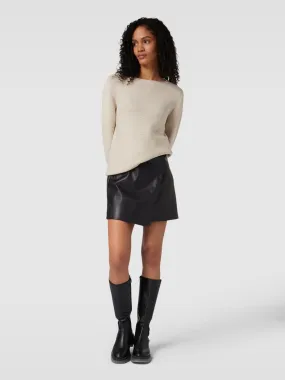 OPUS Minirok in wikkellook, model 'Reana' in zwart