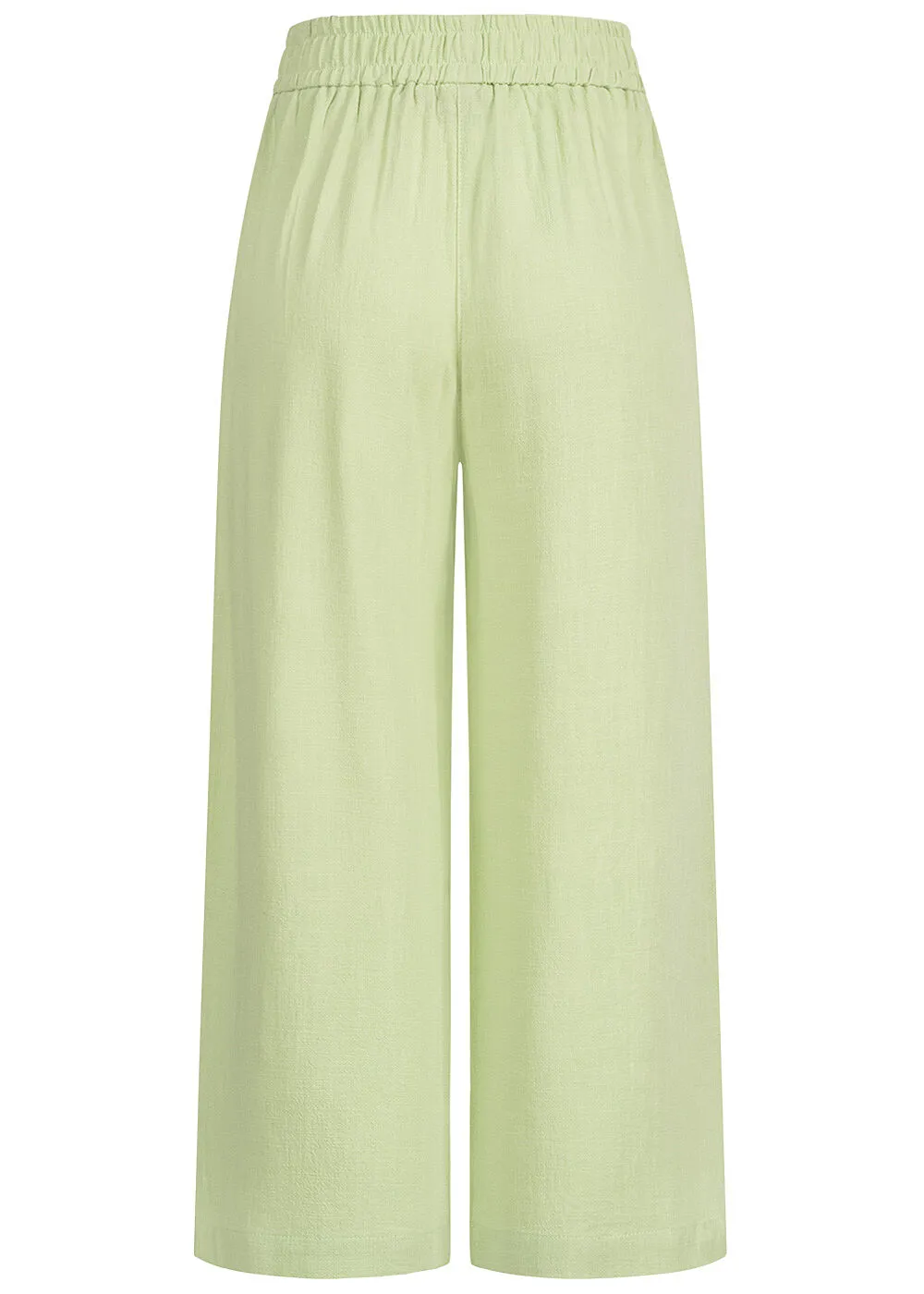 Pieces Dames Hoge taille stoffen broek met 2 zakken groen