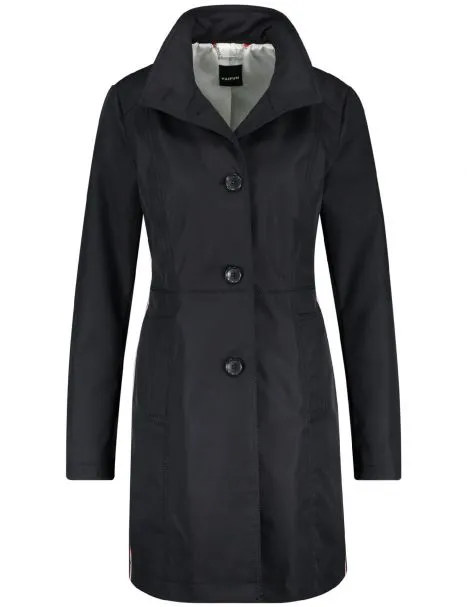 Taifun lange trenchcoat met zijstrepen