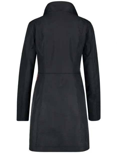 Taifun lange trenchcoat met zijstrepen