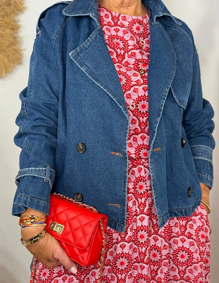 Trenchcoat Short JD503 Denim 