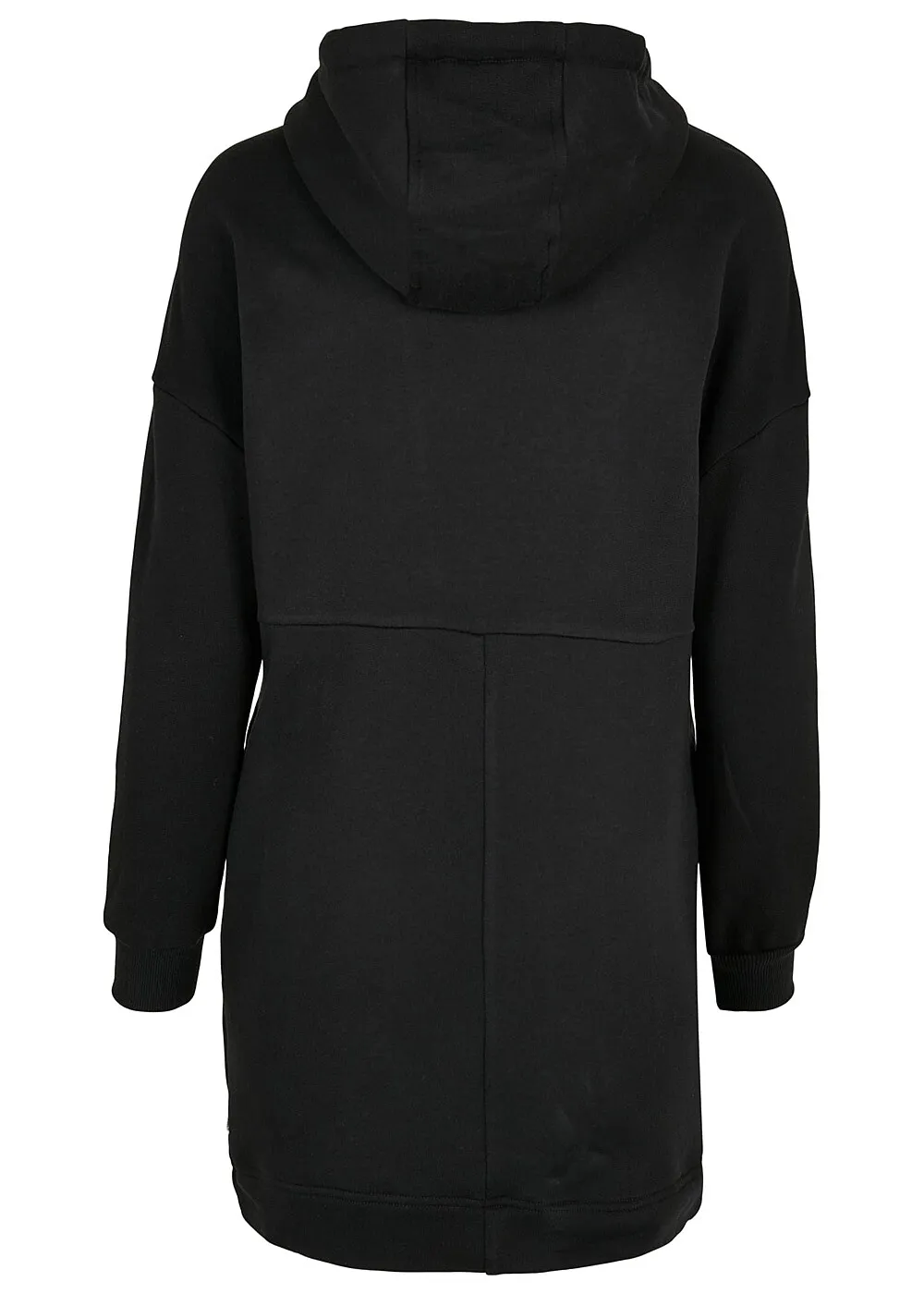 Urban Classics Dames Hoodie Sweat Pullover Jurk met capuchon zwart