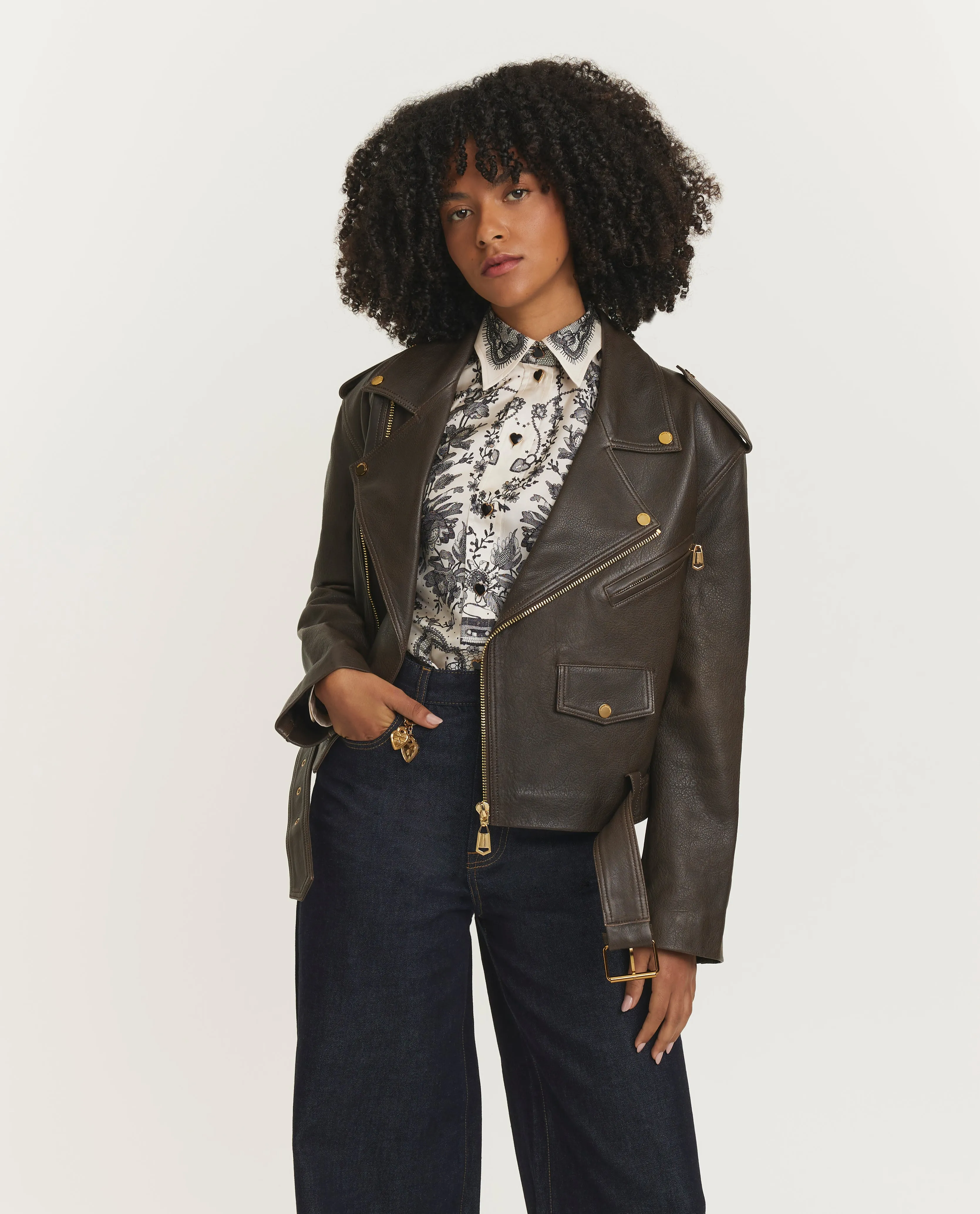 Zimmermann Leren biker jack