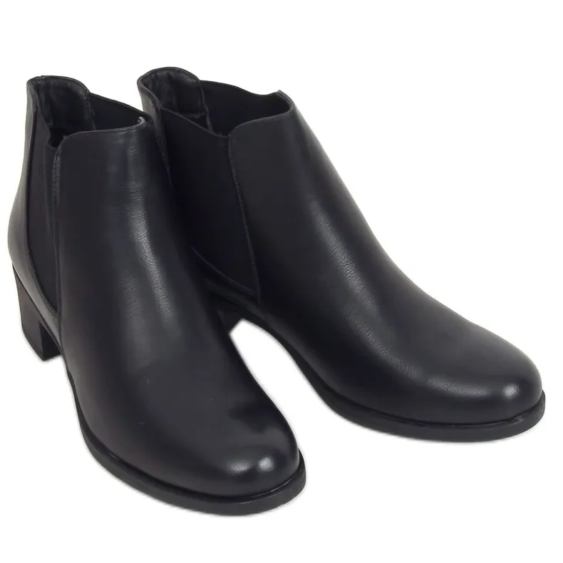 Zwarte Chelsea boots voor dames 8B875 Zwart